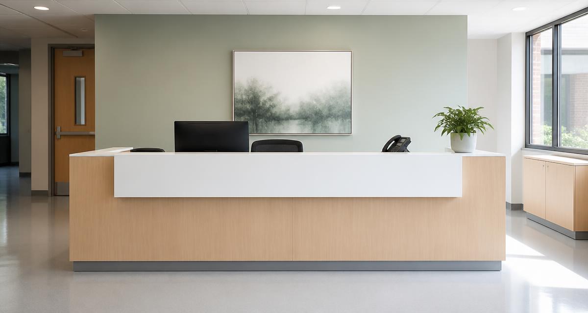 A quiet school reception area